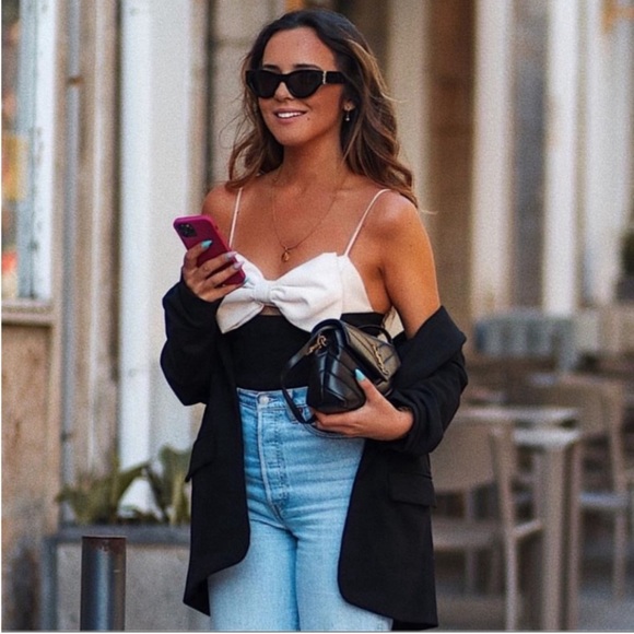 NWT Zara Bow Bodysuit Top - Picture 6 of 10